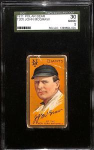 1911 T205 John McGraw HOF Sports Card
