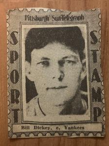 Bill Dickey 1936 Yankees Sports Stamp Card