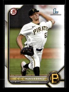 2022 Bowman Draft Hunter Barco Pirates 5 Card Set
