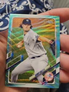 2021 Topps Chrome Gerrit Cole Aqua Wave Refractor