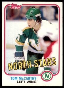 1981-82 Topps Tom McCarthy Hockey Card #108