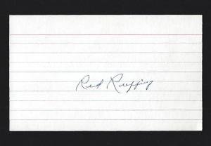 Red Ruffing Autographed 3x5 Index Card