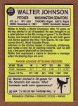 Walter Johnson '24 Senators Monarch Corona Card #25