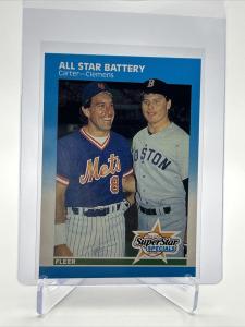 1987 Fleer Gary Carter Roger Clemens Baseball Card