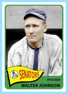 Walter Johnson Baseball Trading Card - ACEO Art
