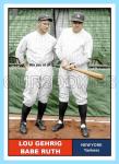 Babe Ruth Lou Gehrig Yankees Art Card