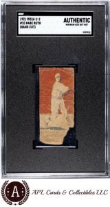 1921 W516-2-2 Babe Ruth SGC #10 Card
