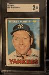 SGC 2 Mickey Mantle 1967 Topps Baseball Card