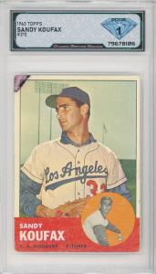 1963 Topps Sandy Koufax #210 Baseball Card