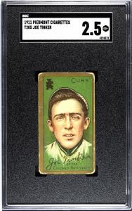 1911 Piedmont T205 Joe Tinker Card - SGC 2.5