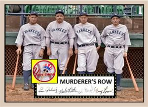 Murderers Row Legends Lou Gehrig Babe Ruth Card