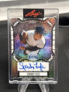 Sparky Lyle 2025 Leaf Bronx Legacy Autograph Card