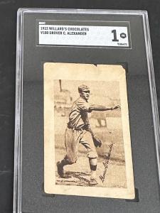1923 Willard's Chocolates Grover Cleveland Alexander Card