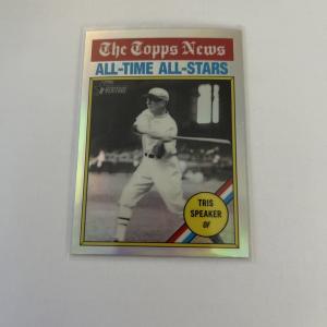 2025 Topps Heritage Tris Speaker Silver Refractor #347