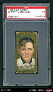 1911 T205 Christy Mathewson Giants Card