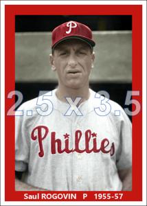 Saul Rogovin 1955-57 Phillies Colorized Print