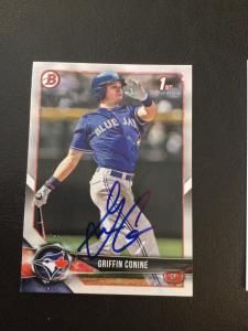 Griffin Conine Autographed 2018 Bowman Draft Card