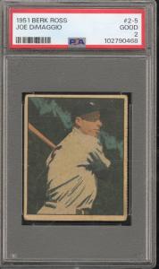 1951 Berk Ross Joe DiMaggio New York Yankees Card