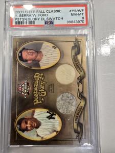 2003 Fleer Yogi Berra Whitey Ford Relic Card