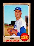 1968 Topps Don Drysdale Card #145