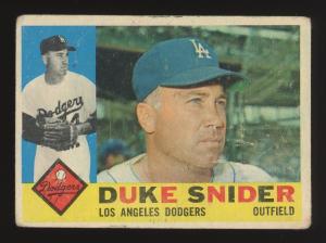 1960 Topps Duke Snider Baseball Card #493