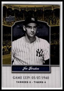 2008 Upper Deck Joe Gordon Yankee Stadium Card