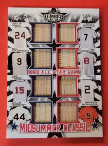 Mickey Mantle Bat Card with Legends Trio