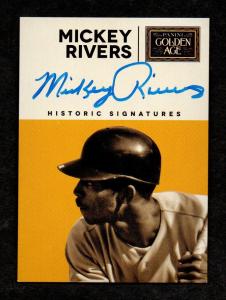 2014 Mickey Rivers Autographed Yankees Card