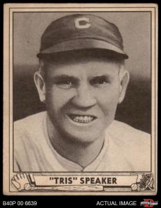 1940 Play Ball Tris Speaker Indians HOF Card