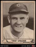 1940 Play Ball Tris Speaker Indians HOF Card