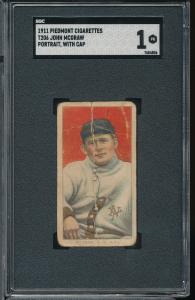 T206 John McGraw Cap Portrait Card SGC 1