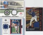 Alex Rodriguez 3 Game Used Jersey Cards Lot