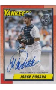 Jorge Posada 2025 Topps Series 1 Autograph Card