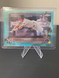 2025 Topps Chrome Anthony Volpe Green Ray Wave