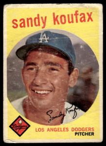 1959 Topps Sandy Koufax Dodgers Baseball Card #163