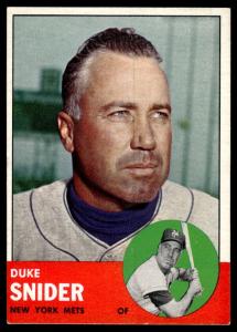 1963 Topps Baseball Cards - Choose Your Favorite