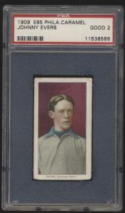 1909 E95 Philadelphia Caramel Johnny Evers Card