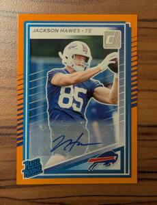 2025 Donruss Jackson Hawes Orange Auto Rookie Card