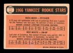 1966 Topps Roy White/Rich Beck Rookie Card