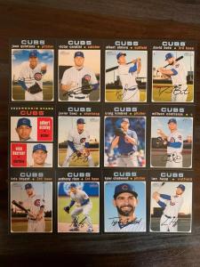 2020 Topps Heritage Chicago Cubs Base Team Set