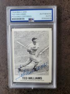 1977 TCMA Ted Williams Autographed Baseball Card