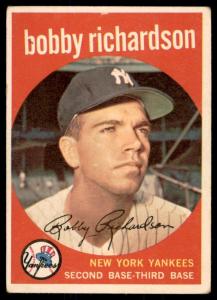 1959 Topps Bobby Richardson New York Yankees Card