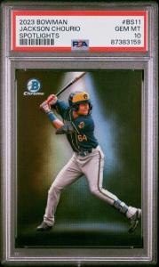 Jackson Chourio 2023 Bowman Refractor PSA 10 Rookie