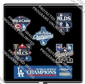 2025 Dodgers World Series Pin Set with Display