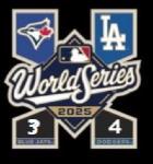 2025 Dodgers World Series Pin Set with Display