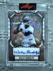 2025 Leaf Bronx Legacy Willie Randolph Yankees Auto