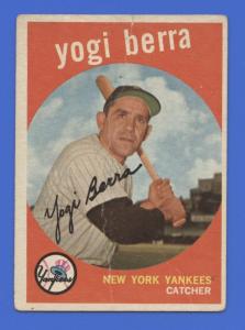 1959 Topps Yogi Berra HOF #180 Sports Card