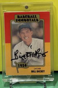 1980 Bill Dickey NY Yankees Autographed Baseball Card