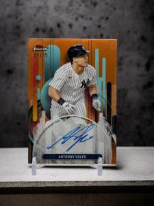 2025 Topps Finest Anthony Volpe Autograph Orange Refractor