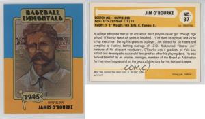 1980-84 SSPC Jim O'Rourke Baseball Card #37
